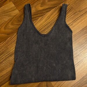 SUPER cute navy/grey ribbed bodysuit